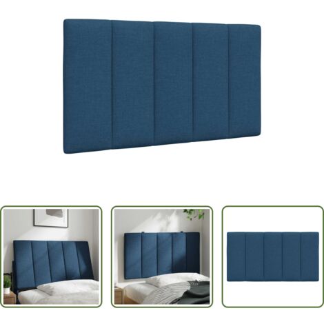 vidaXL Cuscino per letto -  Cuscino Testiera Hanko Blu 80 cm in Tessuto