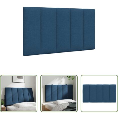 vidaXL Cuscino per letto -  Cuscino Testiera Hanko Blu 90 cm in Tessuto