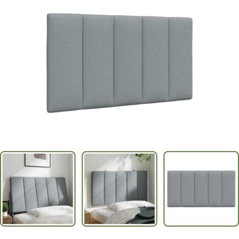 vidaXL Cuscino per letto -  Cuscino Testiera Hanko Grigio Chiaro 80 cm in Tessuto