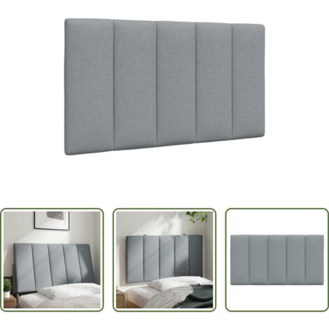 vidaXL Cuscino per letto -  Cuscino Testiera Hanko Grigio Chiaro 90 cm in Tessuto