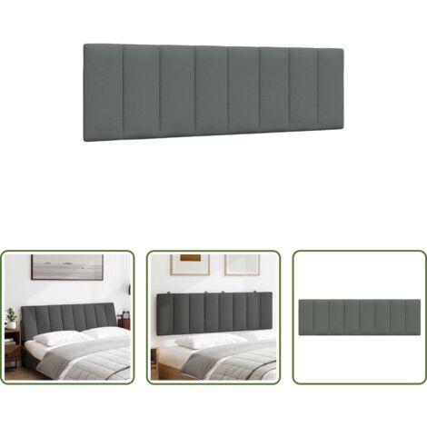 vidaXL Cuscino per letto -  Cuscino Testiera Hanko Grigio Scuro 160 cm in Tessuto