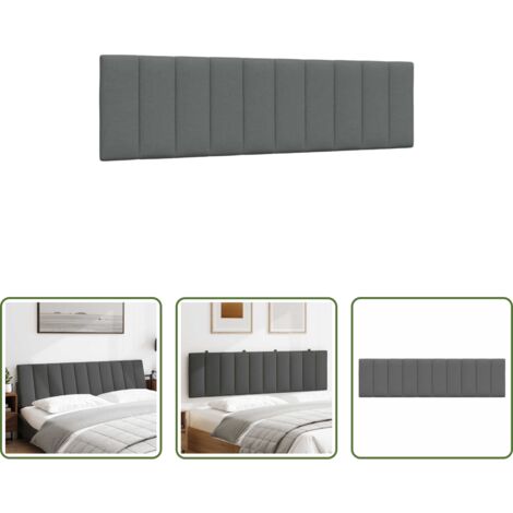 vidaXL Cuscino per letto -  Cuscino Testiera Hanko Grigio Scuro 180 cm in Tessuto