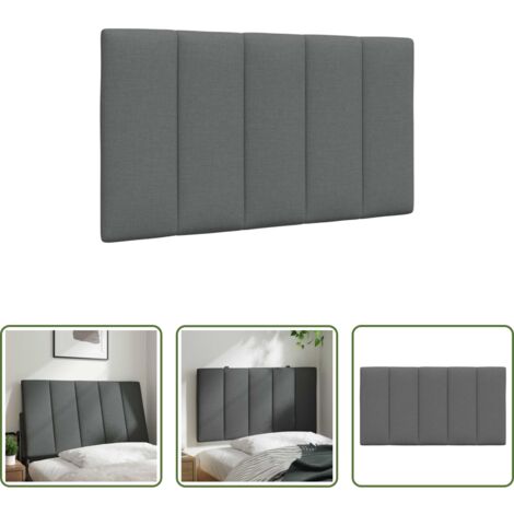 vidaXL Cuscino per letto -  Cuscino Testiera Hanko Grigio Scuro 90 cm in Tessuto