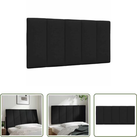 vidaXL Cuscino per letto -  Cuscino Testiera Hanko Nero 100 cm in Tessuto