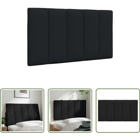 vidaXL Cuscino per letto -  Cuscino Testiera Hanko Nero 80 cm in Tessuto