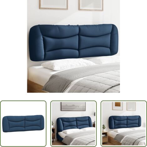 vidaXL Cuscino per letto -  Cuscino Testiera Hvar Blu 160 cm in Tessuto