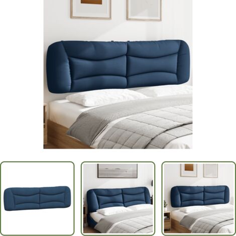 vidaXL Cuscino per letto -  Cuscino Testiera Hvar Blu 180 cm in Tessuto