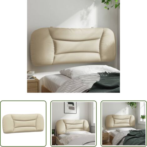 vidaXL Cuscino per letto -  Cuscino Testiera Hvar Crema 100 cm in Tessuto