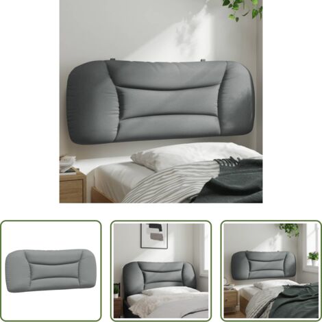 vidaXL Cuscino per letto -  Cuscino Testiera Hvar Grigio Chiaro 100 cm in Tessuto
