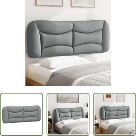 vidaXL Cuscino per letto -  Cuscino Testiera Hvar Grigio Chiaro 120 cm in Tessuto