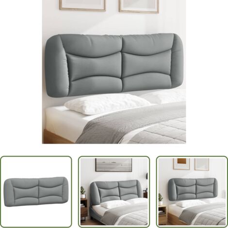 vidaXL Cuscino per letto -  Cuscino Testiera Hvar Grigio Chiaro 140 cm in Tessuto
