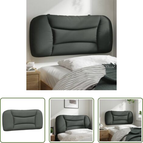 vidaXL Cuscino per letto -  Cuscino Testiera Hvar Grigio Scuro 90 cm in Tessuto