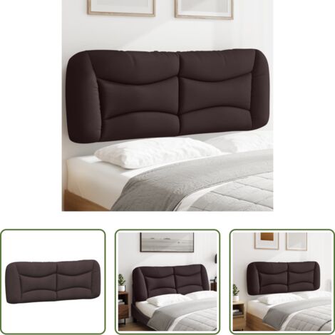 vidaXL Cuscino per letto -  Cuscino Testiera Hvar Marrone Scuro 140 cm in Tessuto