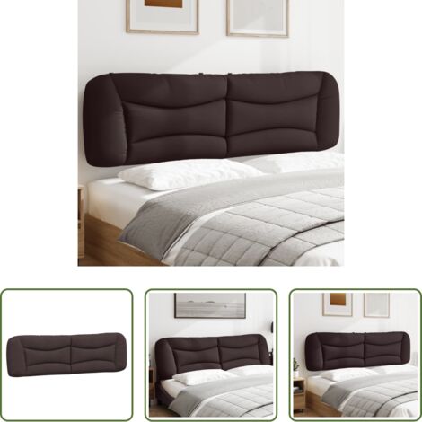 vidaXL Cuscino per letto -  Cuscino Testiera Hvar Marrone Scuro 180 cm in Tessuto
