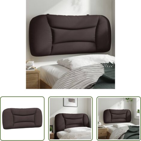vidaXL Cuscino per letto -  Cuscino Testiera Hvar Marrone Scuro 80 cm in Tessuto
