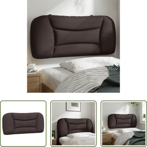 vidaXL Cuscino per letto -  Cuscino Testiera Hvar Marrone Scuro 90 cm in Tessuto