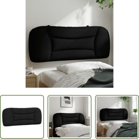 vidaXL Cuscino per letto -  Cuscino Testiera Hvar Nero 100 cm in Tessuto