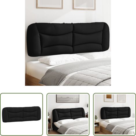 vidaXL Cuscino per letto -  Cuscino Testiera Hvar Nero 160 cm in Tessuto