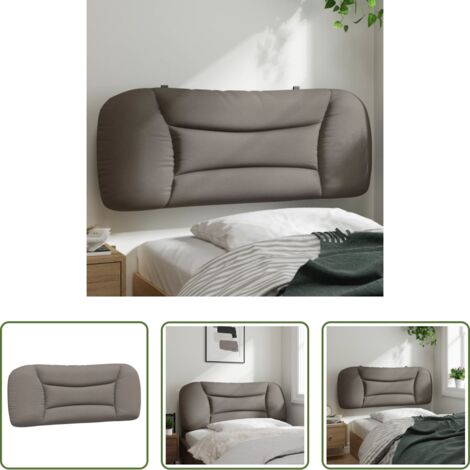 vidaXL Cuscino per letto -  Cuscino Testiera Hvar Tortora 100 cm in Tessuto