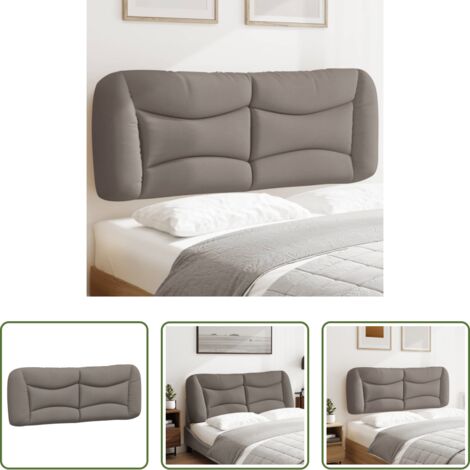 vidaXL Cuscino per letto -  Cuscino Testiera Hvar Tortora 120 cm in Tessuto