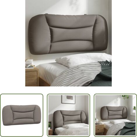 vidaXL Cuscino per letto -  Cuscino Testiera Hvar Tortora 90 cm in Tessuto