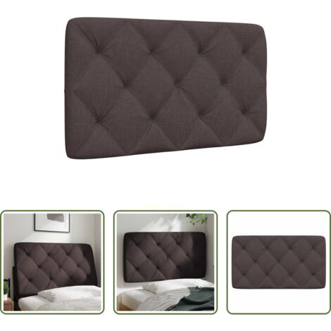 vidaXL Cuscino per letto -  Cuscino Testiera Marrone Scuro 80 cm in Tessuto