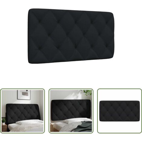 vidaXL Cuscino per letto -  Cuscino Testiera Nero 100 cm in Tessuto
