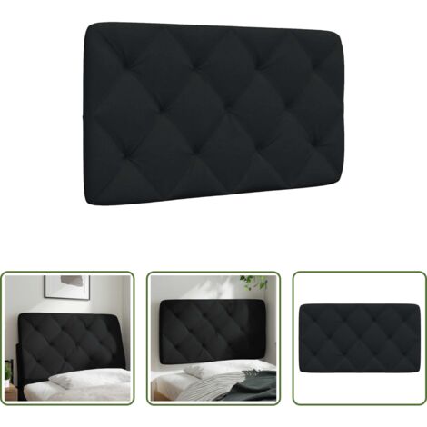 vidaXL Cuscino per letto -  Cuscino Testiera Nero 90 cm in Tessuto