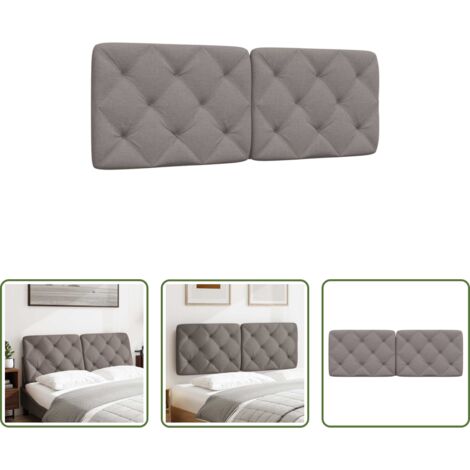 vidaXL Cuscino per letto -  Cuscino Testiera Tortora 140 cm in Tessuto