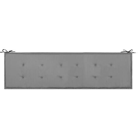 vidaXL Cuscino per Panca da Giardino Grigio 150x50x3 cm Panchina Sedia Esterno
