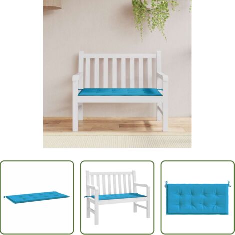 vidaXL Cuscino per patio -  Cuscino per Panca Blu 100x50x3 cm in Tessuto Oxford