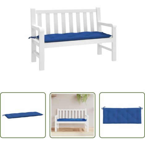 vidaXL Cuscino per patio -  Cuscino per Panca Blu 120x50x7 cm in Tessuto Oxford