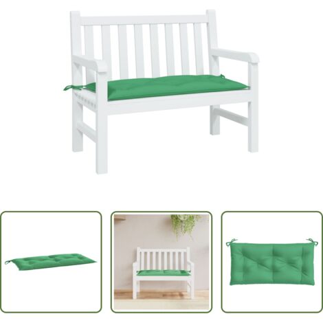 vidaXL Cuscino per patio -  Cuscino per Panca Verde 100x50x7 cm in Tessuto Oxford