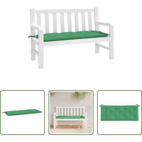 vidaXL Cuscino per patio -  Cuscino per Panca Verde 120x50x7 cm in Tessuto Oxford