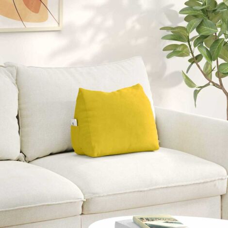 vidaXL Cuscino per Schiena Giallo 45 x 20 x 35 cm Tessuto in