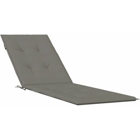 vidaXL Cuscino per Sdraio Grigio Scuro Mélange (75+105) x 50 x 4 Tessuto