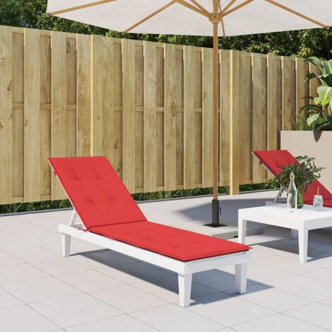 vidaXL Cuscino per Sdraio Rosso (75+105)x50x4 cm
