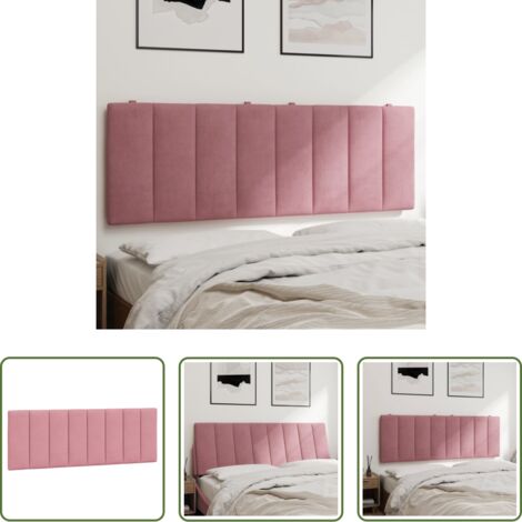 vidaXL Cuscino per testiera -  Cuscino Testiera Hanko Rosa 120 cm in Velluto