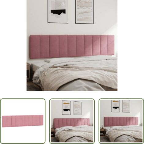 vidaXL Cuscino per testiera -  Cuscino Testiera Hanko Rosa 200 cm in Velluto