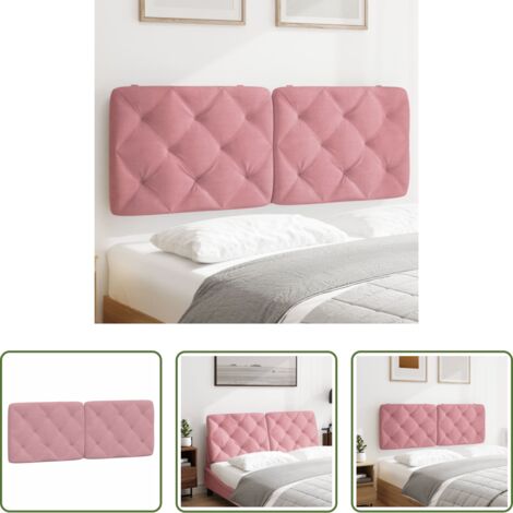 vidaXL Cuscino per testiera -  Cuscino Testiera Rosa 120 cm in Velluto