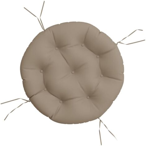 vidaXL Cuscino Rotondo Tortora Ø 60x11 cm in Tessuto Oxford