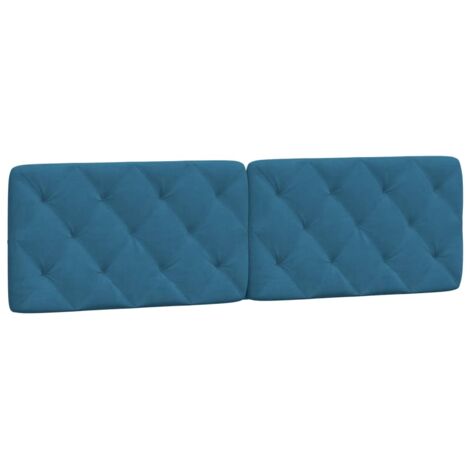 vidaXL Cuscino Testiera Blu 180 cm in Velluto