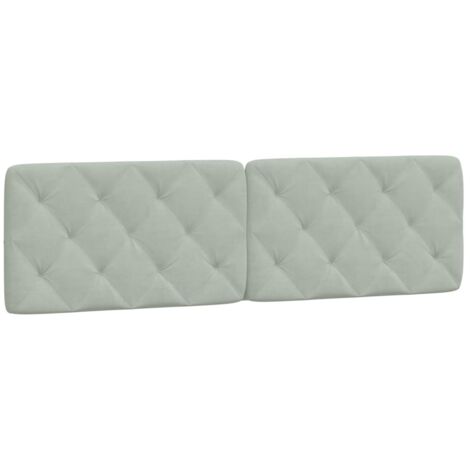 vidaXL Cuscino Testiera Grigio Chiaro 180 cm in Velluto