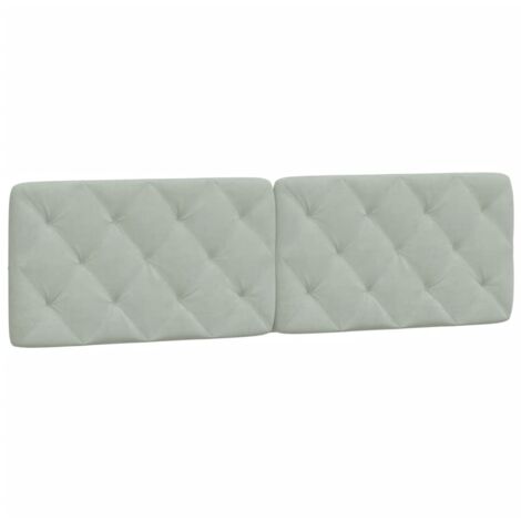 vidaXL Cuscino Testiera Grigio Chiaro 183 cm in Velluto