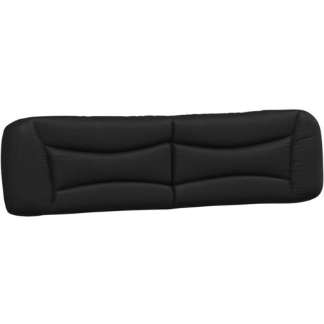 vidaXL Cuscino Testiera Hvar Nero 200 cm in Similpelle