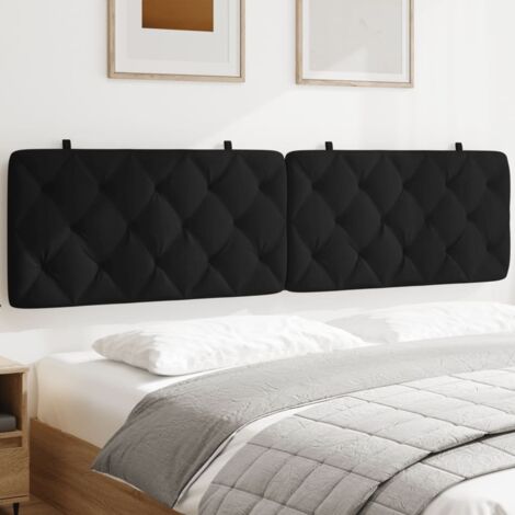 vidaXL Cuscino Testiera Nero 200 cm in Velluto