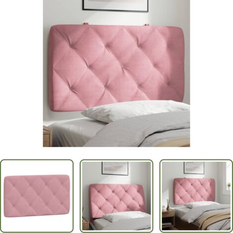 vidaXL Cuscino testiera per letto -  Cuscino Testiera Rosa 90 cm in Velluto