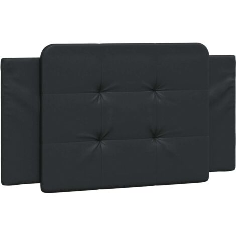 vidaXL Cuscino Testiera Zadar Nero 100 cm in Similpelle
