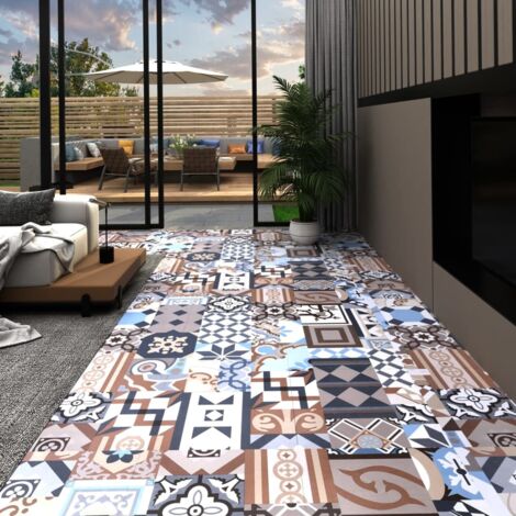 Vidaxl – Dalle de sol PVC autoadhésive 5,11 m² – 55 planches 30,5 x 30,5 cm – Résistante à l'eau, ignifuge, antidérapante – Installation facile