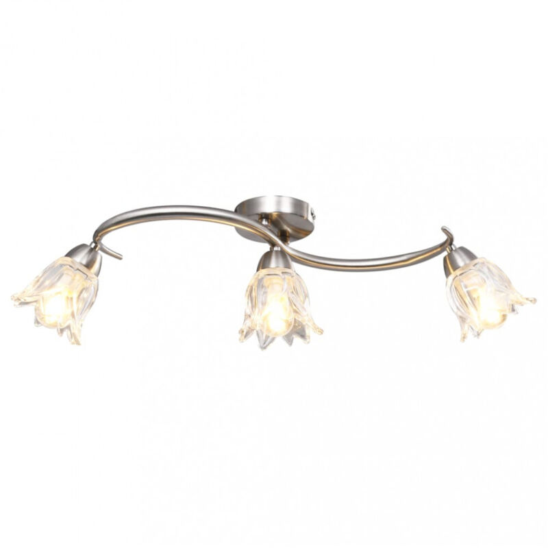 Deckenleuchte Mit Glasschirmen Für 3 E14 Glühlampen Vidaxl